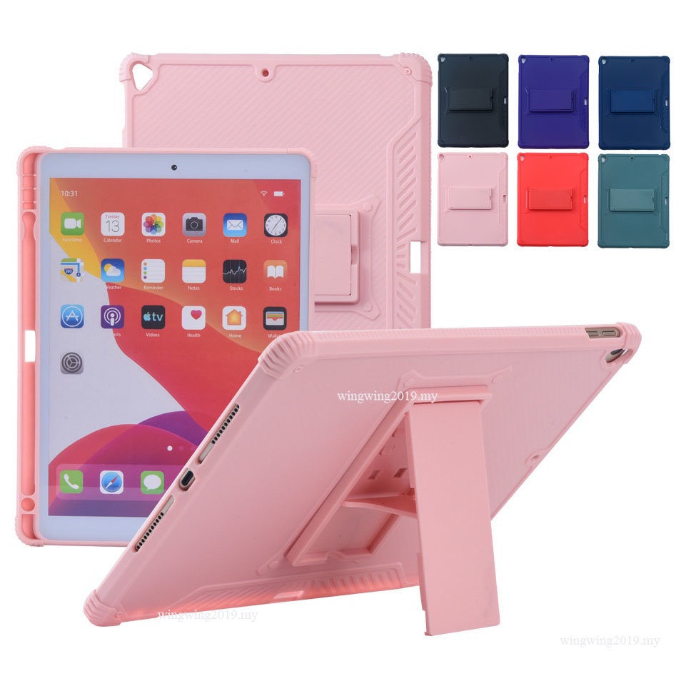 Untuk iPad 9th 2021 8th Gen 10.2 2020air 3 10.5 7th 10.2 ''2019 9.7 2018 Generasi 5th 2017 Air 1 2 Pro 9.7 2016 Case Dengan Holder Tablet PC Shockproof Stand Cover Pelindung Shel