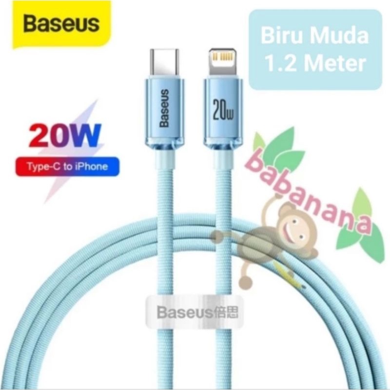 Baseus Kabel Data Iphone Cable Fast Charging PD 20W 1.2 Meter Birumuda