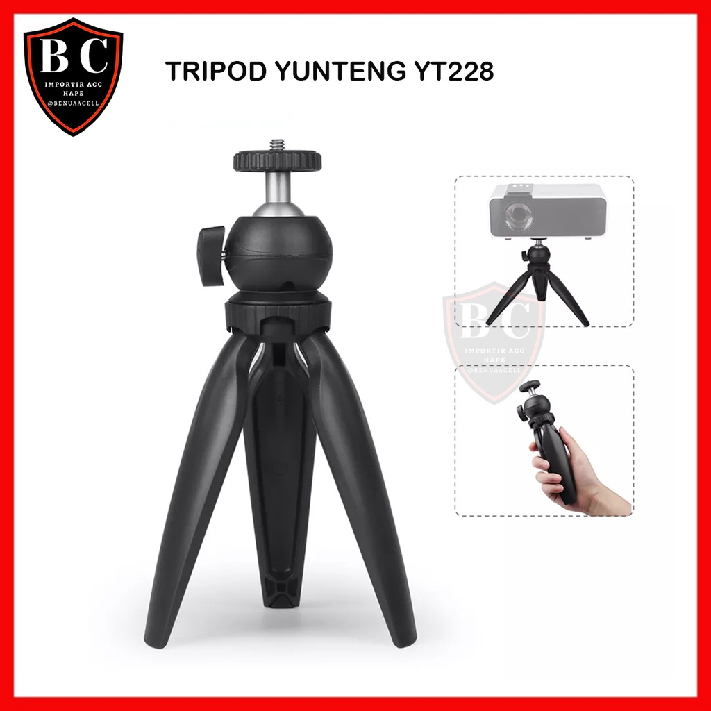 TRIPOD YUNTENG YT228 - TRIPOD YUNTENG MINI YT-228 FREE HOLDER U - BC