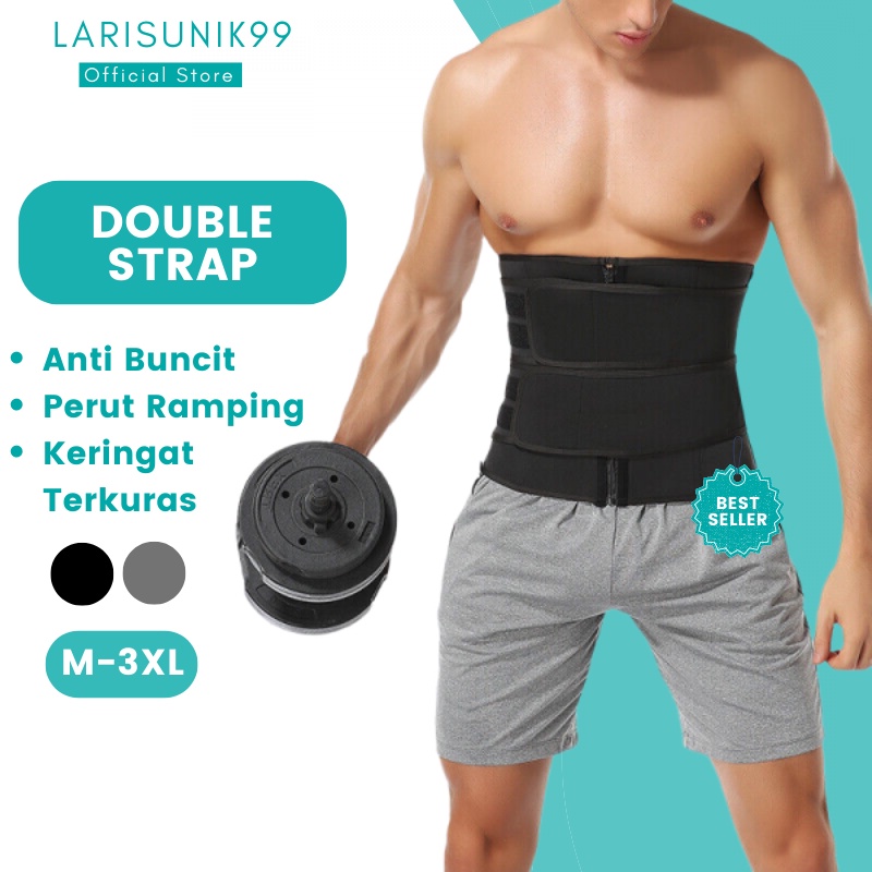 Korset pelangsing perut Pembakar lemak perut Waist Trainer Double Strap