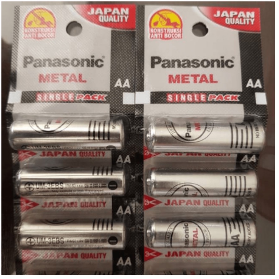 Baterai Panasonic AA A2 Metal Japan Quality Batrai Batre Jam Panasonik Anti Bocor