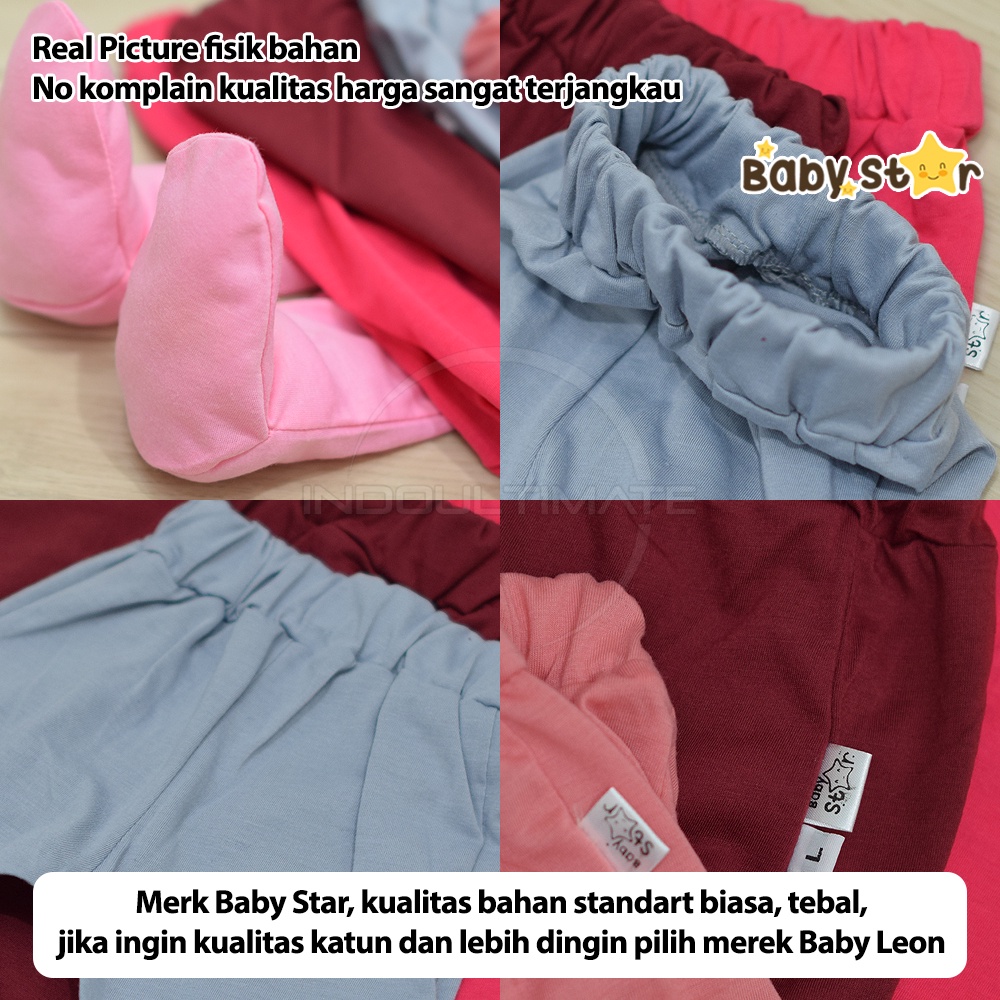 BABY STAR Celana Panjang Tutup Kaki (0-12 Bulan) Polos Warna Warni Newborn Perempuan Laki - laki Kaki Tutup GY-S79 Legging Bayi Kaki Tutup Leging Bayi