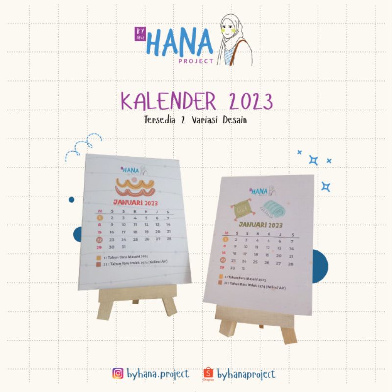 

Kalender Aesthetic 2023 by @byhana.project