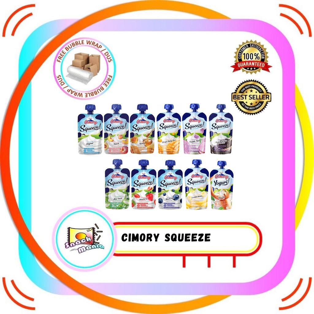 

Cimory Squeeze Yoghurt Original Strawberry Honey Aloe Vera Peach Blueberry 120 gr