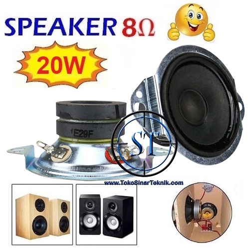 Speaker HI-FI 1.5 Inch Audio High Speaker Double Magnet 1.5&quot; 8 Ohm 20W Bulat Sound Spiker Suara Audio Tweeter Fullrange