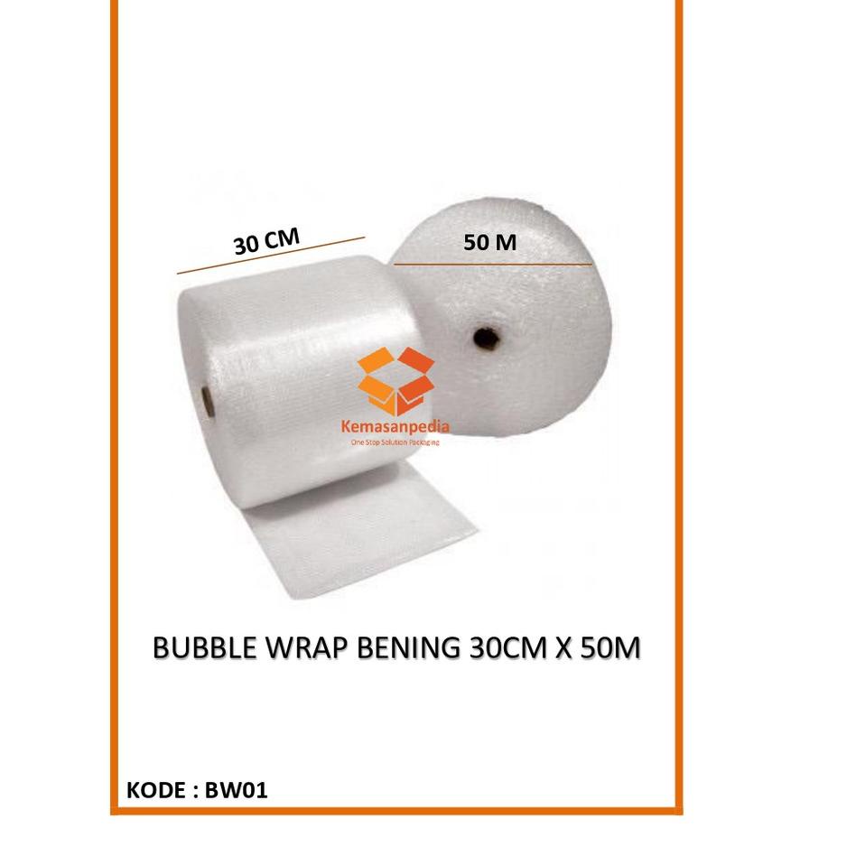 

㊍ Bubble Wrap Bening Putih 30Cm x 50Meter / Buble Warp / Glembung Gelembung Packing Packaging Roll め