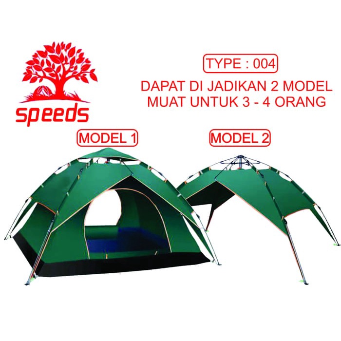 Tenda Camping Tenda Kemah Speeds 4-5 Orang Lipat Portable Besar 004