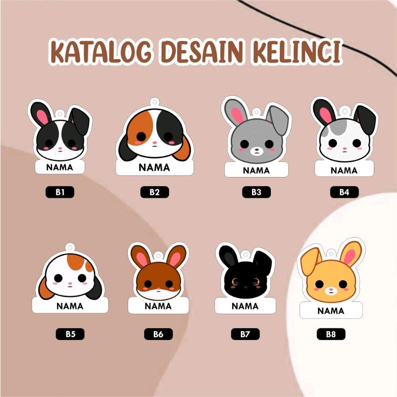 KALUNG KELINCI CUSTOM NAMA TALI PRUSIK