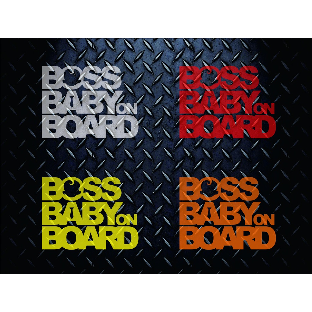 

Cutting stiker BOSS BABY ON BOARD Reflektif