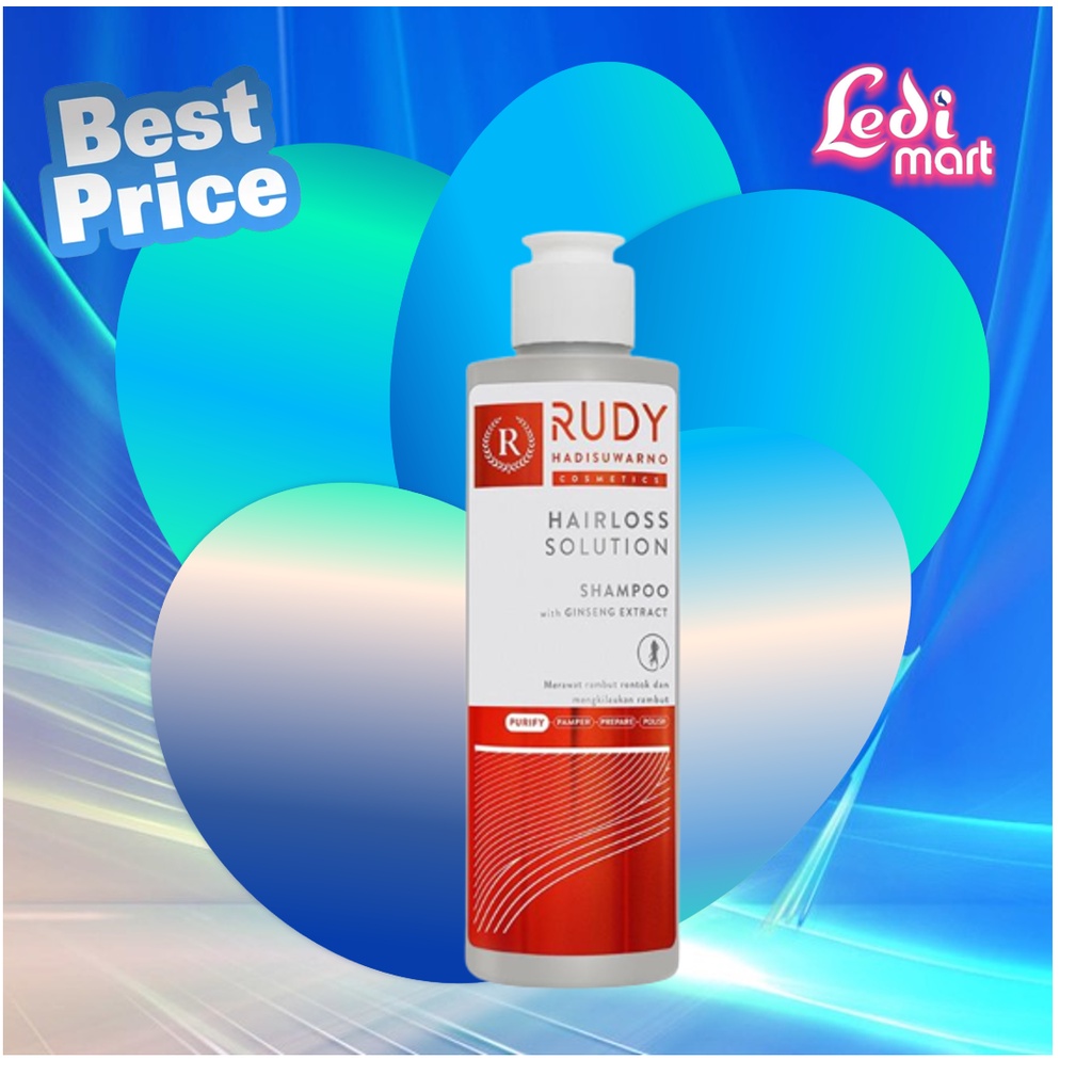 ORIGINAL Rudy Hadisuwarno Cosmetics Hairloss Solution Shampoo 100ml 200ml / Shampo Rambut Rontok / Sampo / LEDI MART