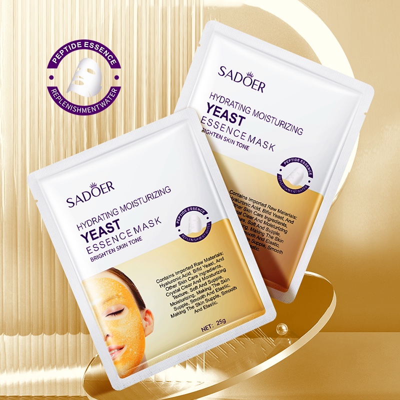 SADOER Asam Hyaluronic Ragi Esensi Masker Sheet Mask Face Masker Wajah Facial Pelembab Pori-pori Halus Perawatan Wajah Masker