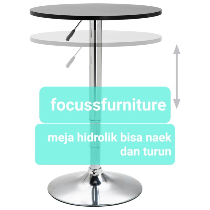 Meja Bar Meja Cafe Hidrolik /Meja Bar /Bar Table/Meja Bulat /Meja Milenial 60Cm