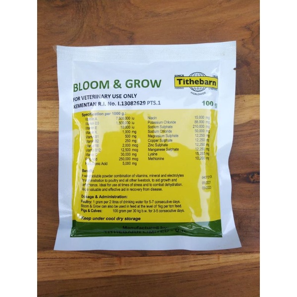 BLOOM GROW 100 gr - Multivitamin Dosis Tinggi Untuk Ternak Sapi Kambing Domba &amp; Ayam