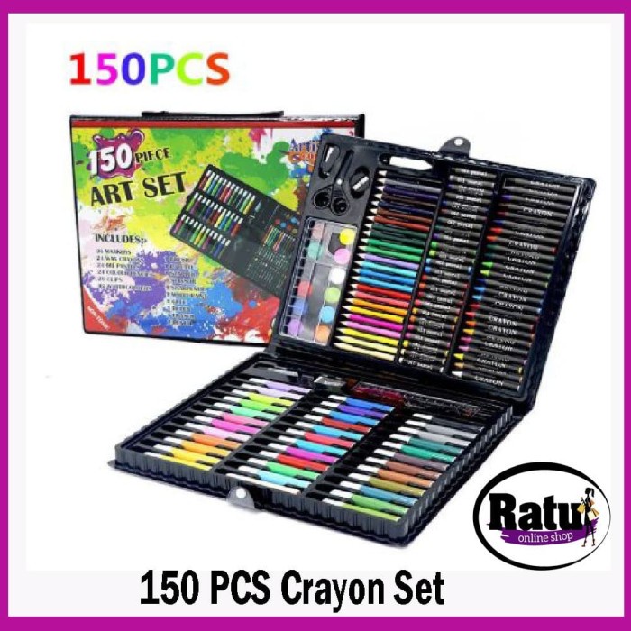 

150PCS Crayon Set Alat Gambar Alat Tulis & Lukis Menggambar Anak
