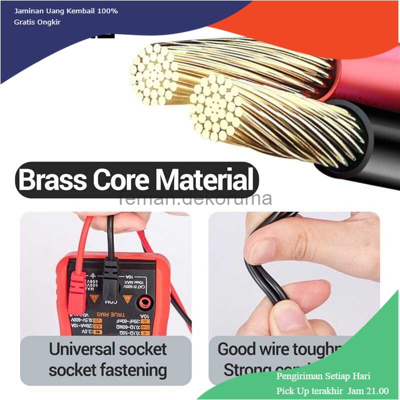 TD - PR2 ANENG Kabel Multimeter Test Pen Test Lead Universal Socket 10A 1000V - PT1035