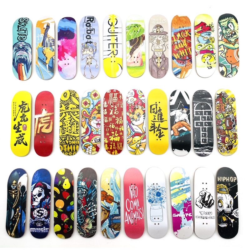 Mainan Skateboard Jari Mini Bahan Kayu Maple Untuk Profesional
