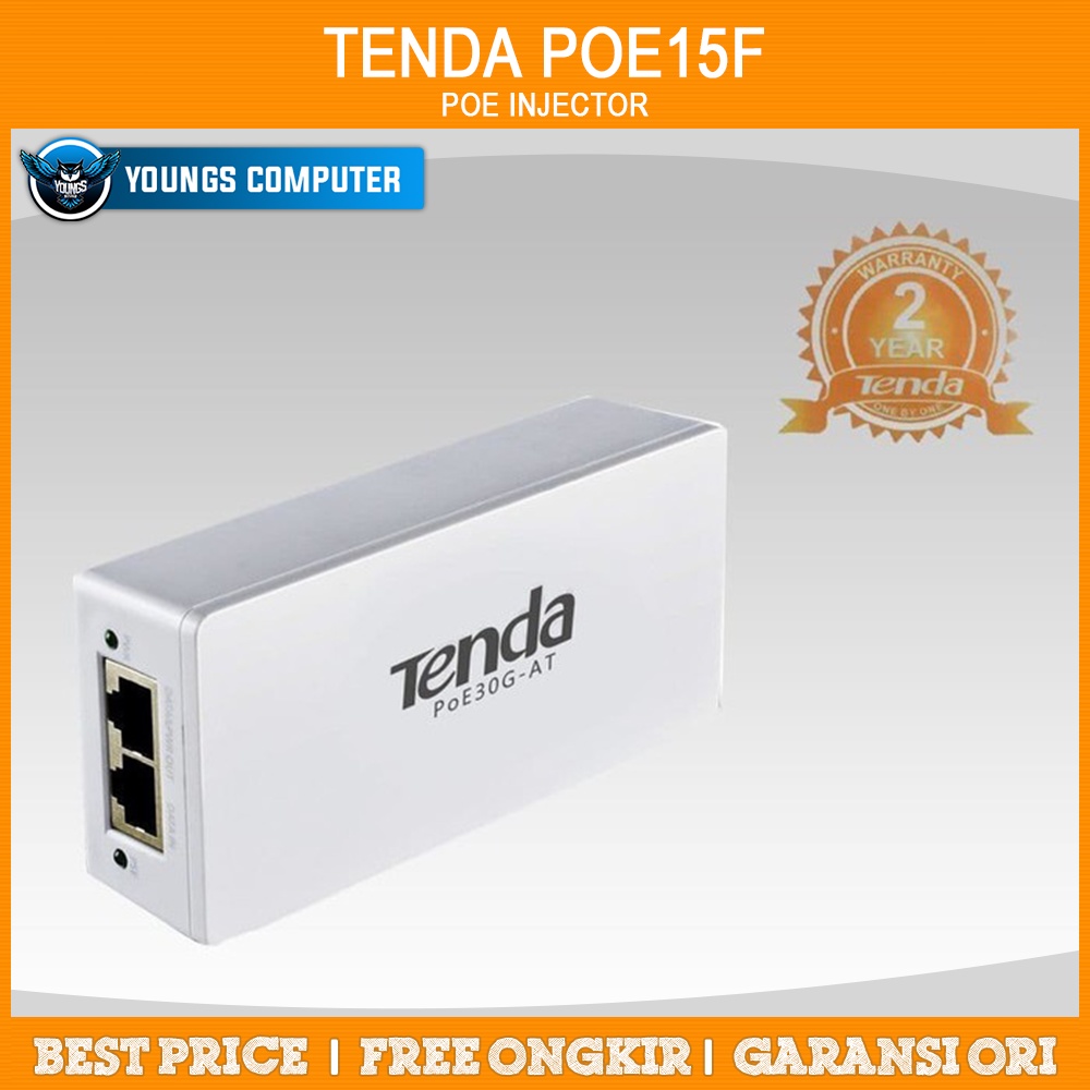 TENDA PoE30G-AT PoE Injector delivers up to 30W output power per port