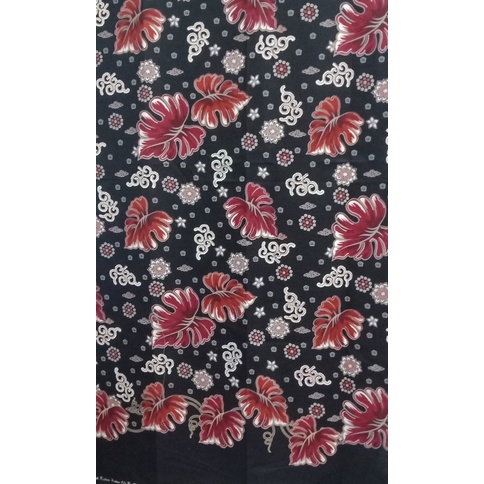 Kain batik katun 40s premium daun janda bolong