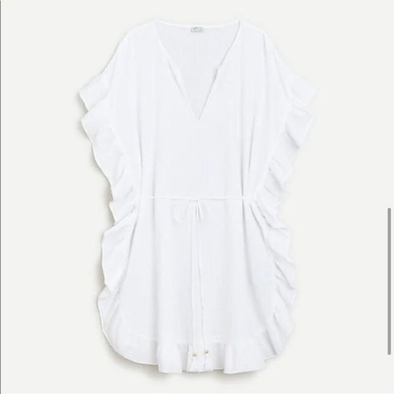 J crew side Ruffle tunic