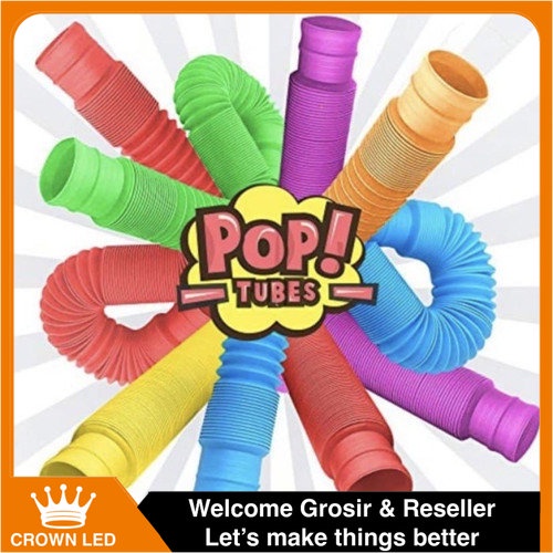 Mainan Anak Kecil Unik Viral Bagus Pop Pipe Led Sensor Light Stick