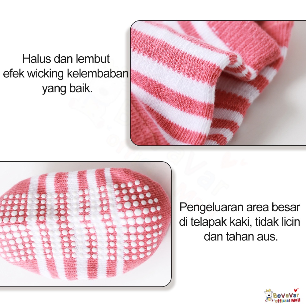 BEVAVAR Kaos Kaki Anak Bayi Kaos Kaki Anti Slip Kaus Kaki Anak