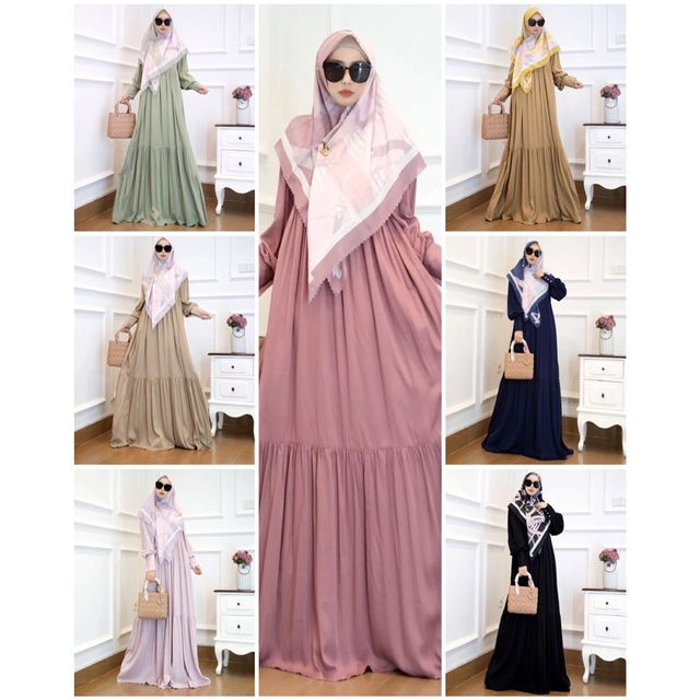 Dress Joza viscose polos Scarft by Joza Arina