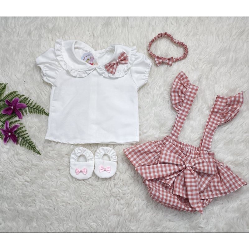 baju bayi perempuan Set Jumper Allea ff008