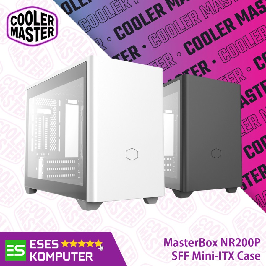 Cooler Master MasterBox NR200P Mini-ITX Case + Tempered Glass + Riser