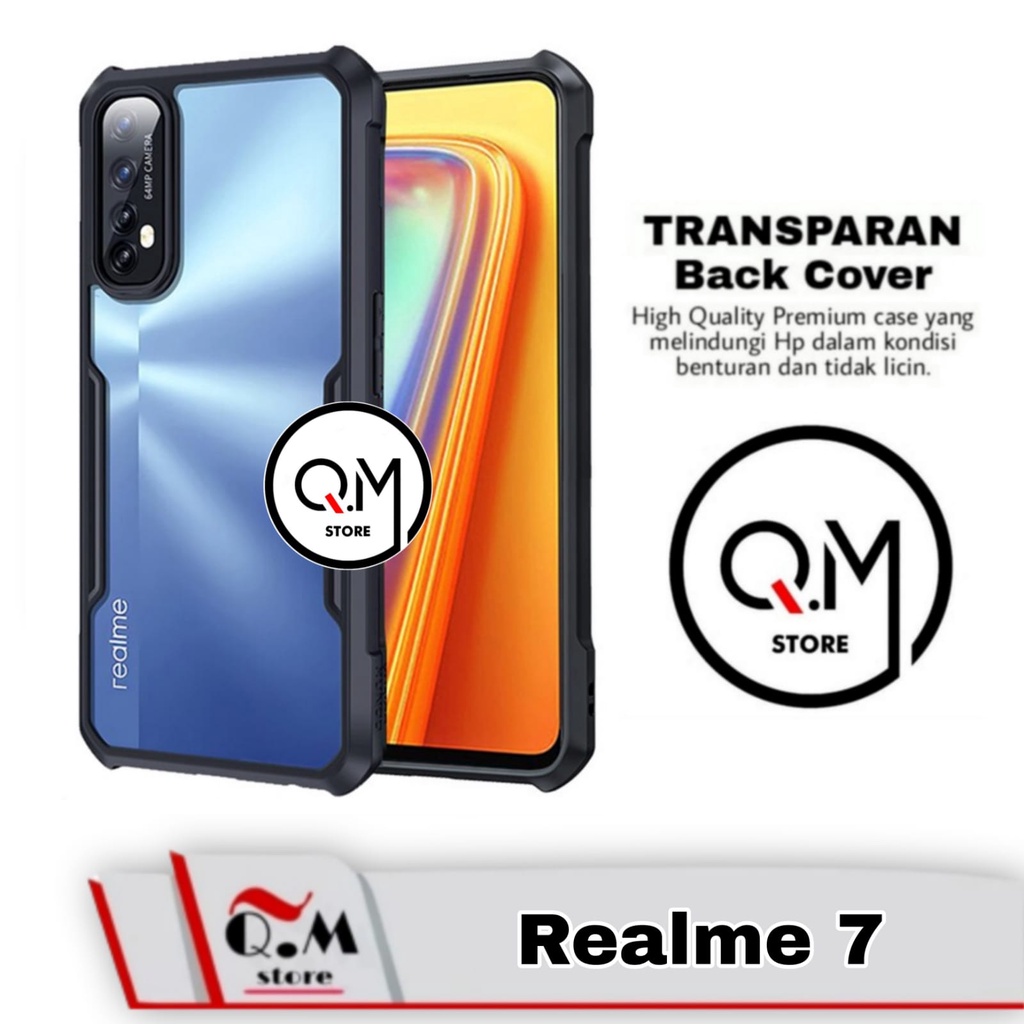 Case Realme 7 Shockproof Transparent Armor Casing Pelindung Back Cover