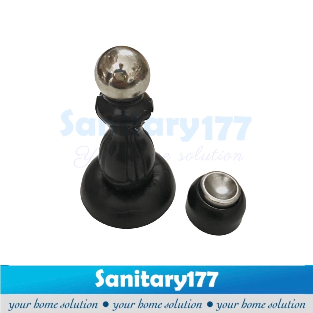 Door stop Hitam 686 stainless- door stopper doorstop penahan penganjal ganjalan magnet pintu door black