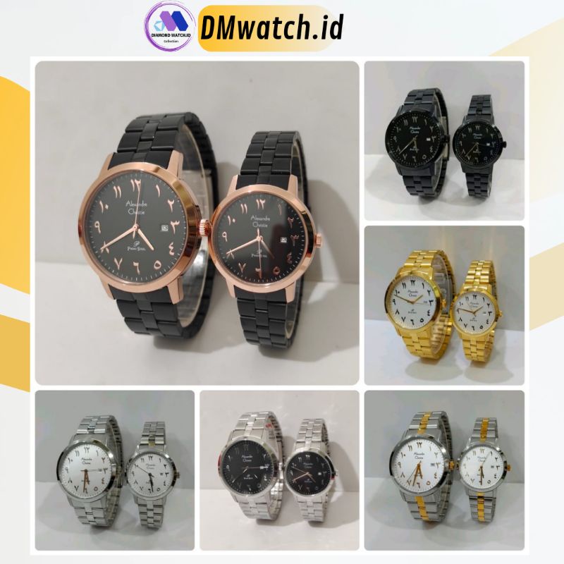 Jam Tangan Couple Pasangan Alexandre Christie Ac1024 Ac 1024 Rantai Original Garansi Resmi 1 Tahun