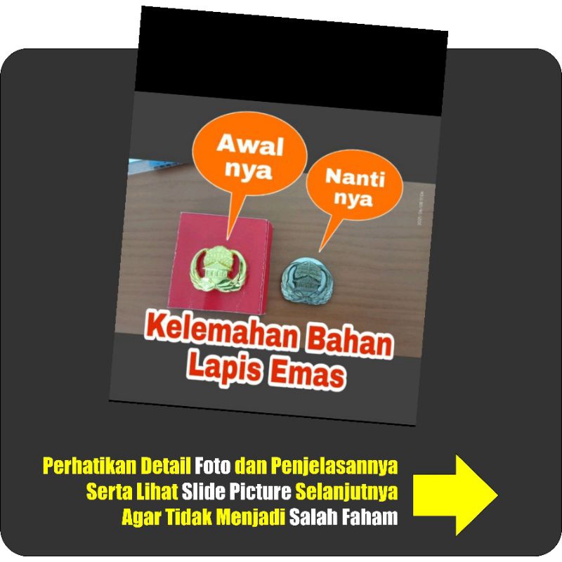 Penjelasan PIN KORPRI Bahan Kuningan Asli VS PIN KORPRI Bahan Lapis Emas