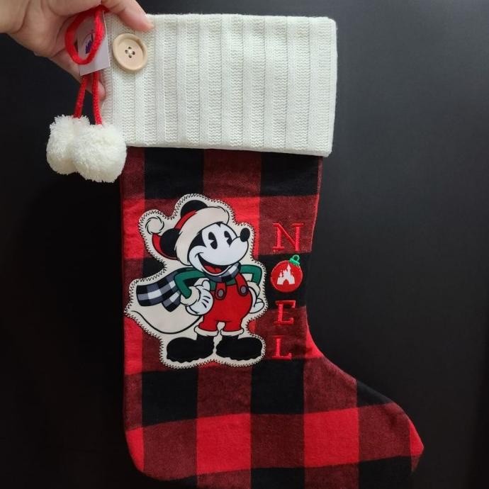 KAOS KAKI NATAL MICKEY MOUSE DISNEYLAND ODART (ORIGINAL)