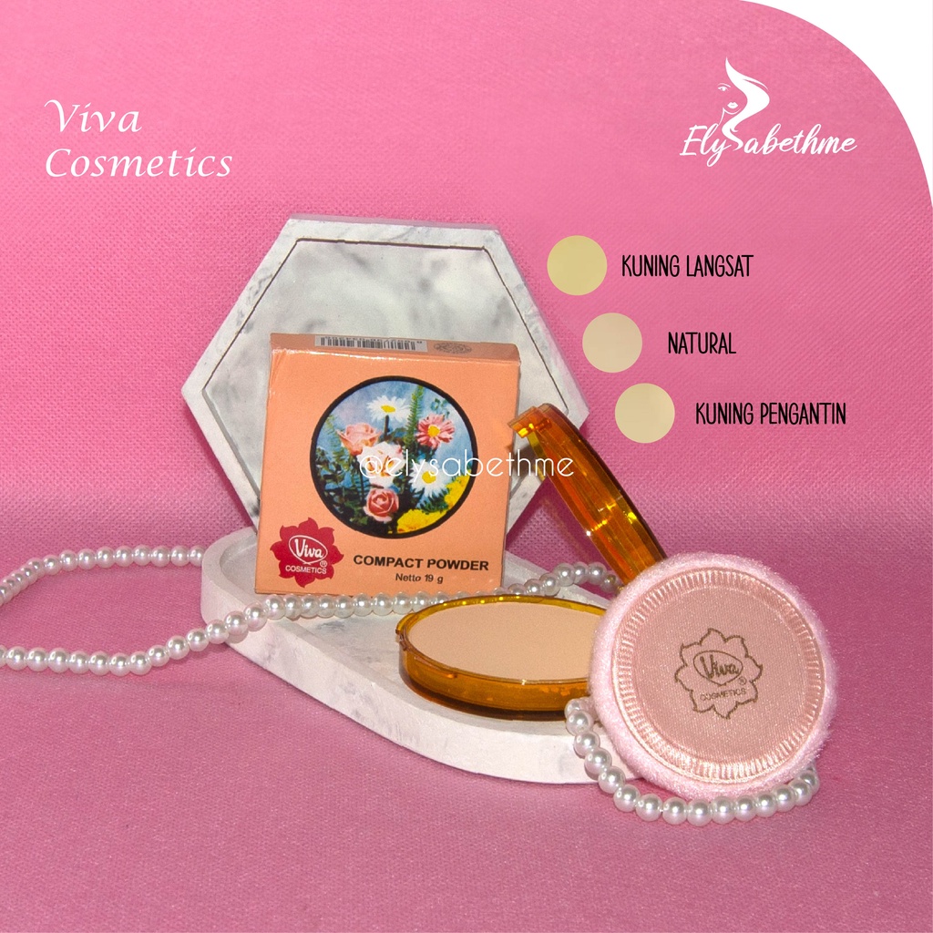 ✿ELYSABETHME✿ Viva bedak Compact bedak padat orange anti wajah berminyak two way cake TWC