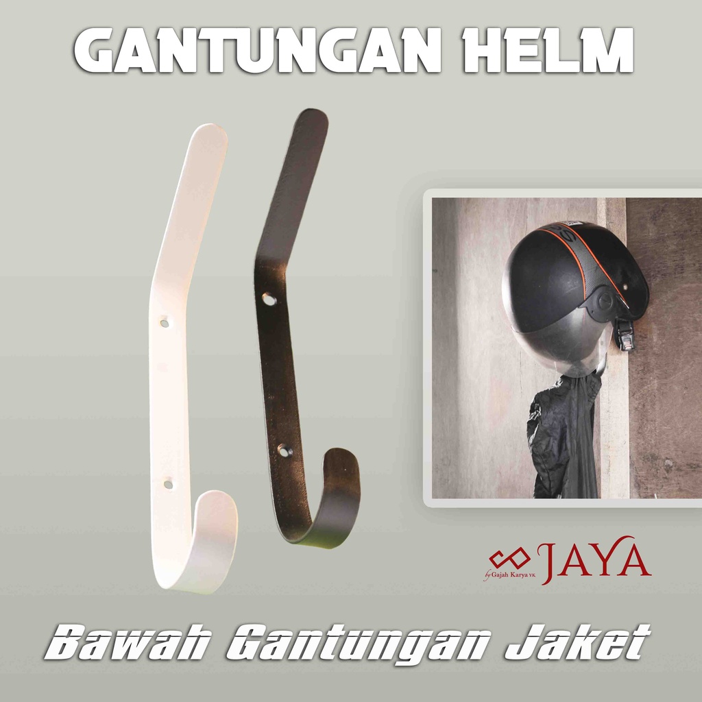 Gantungan Helm Tas Cantolan Baju Dinding Besi