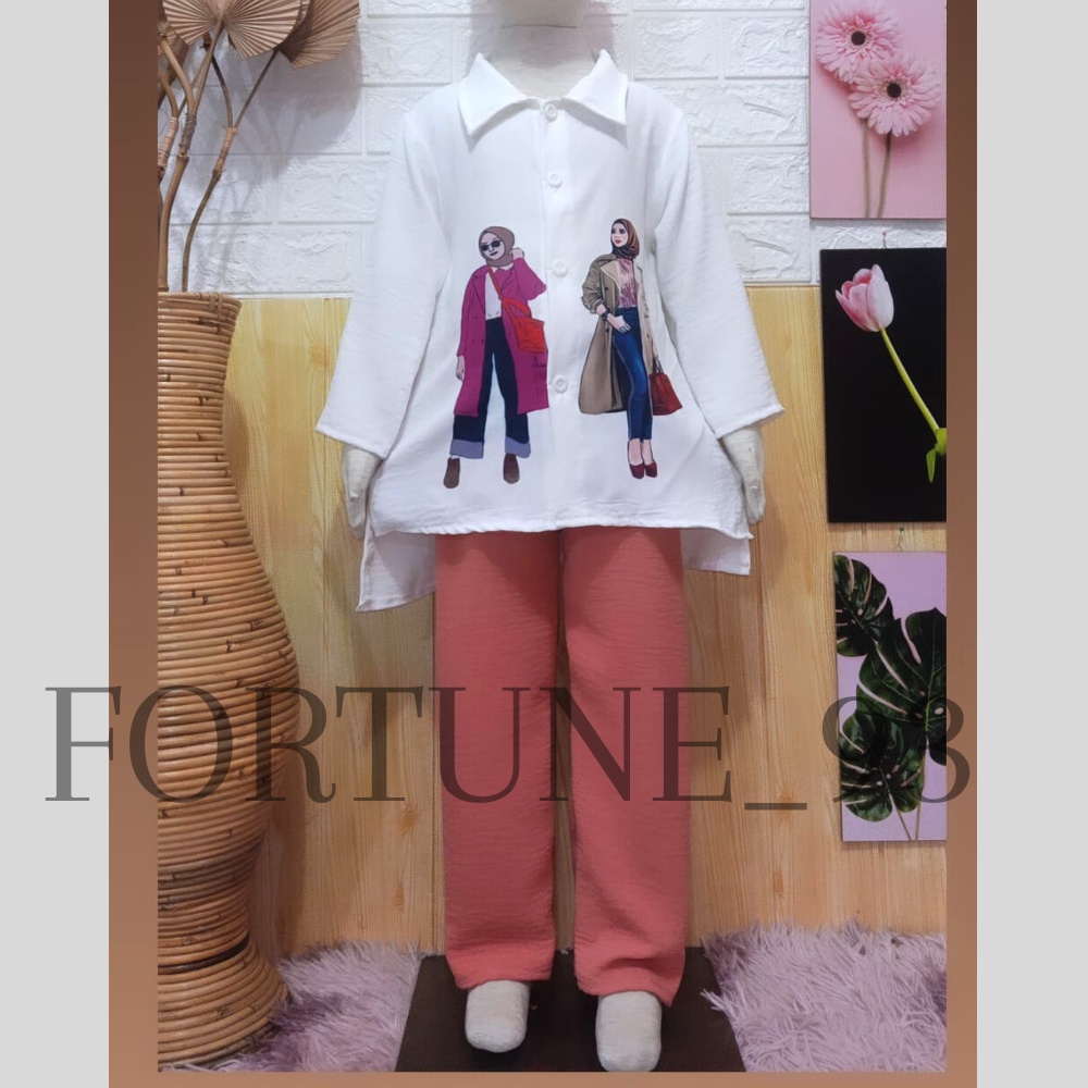 neset Anak | One Set Anak Perempuan | Setcel Anak Perempuan | Tunik anak perempuan kain shakila 1-9t