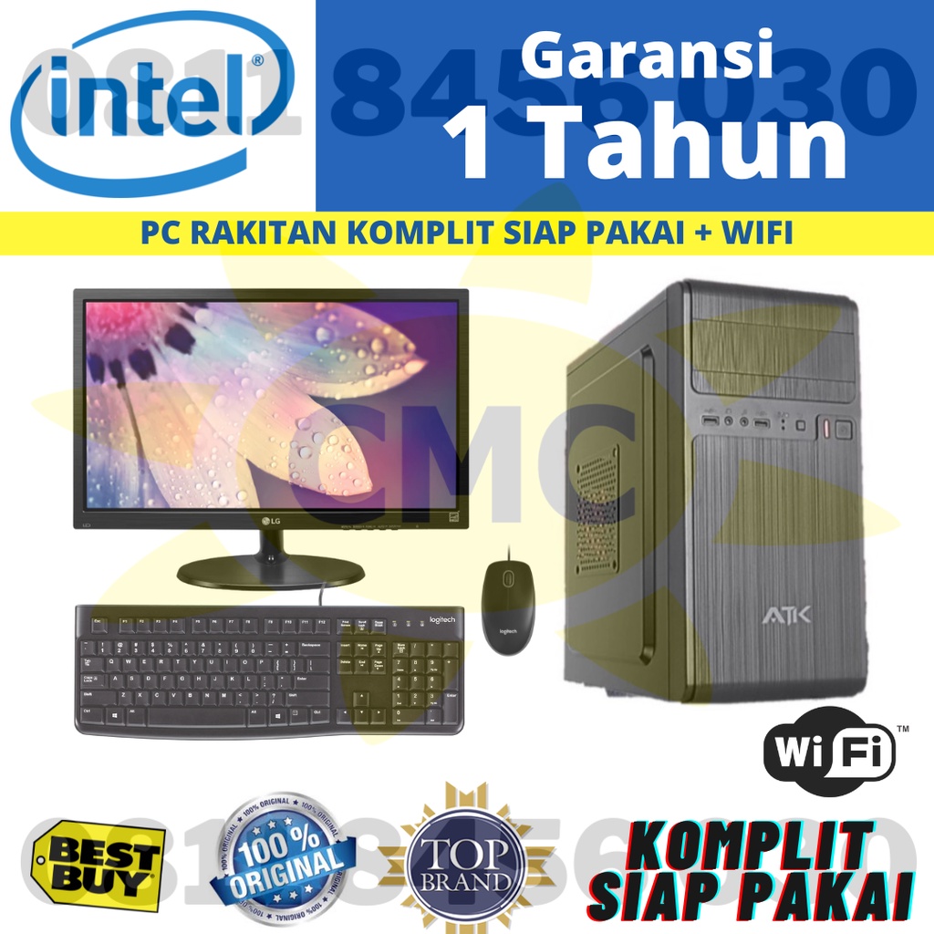 PC Rakitan i5 8GB 500GB + 128GB SSD 100% Original Lengkap Siap Pakai