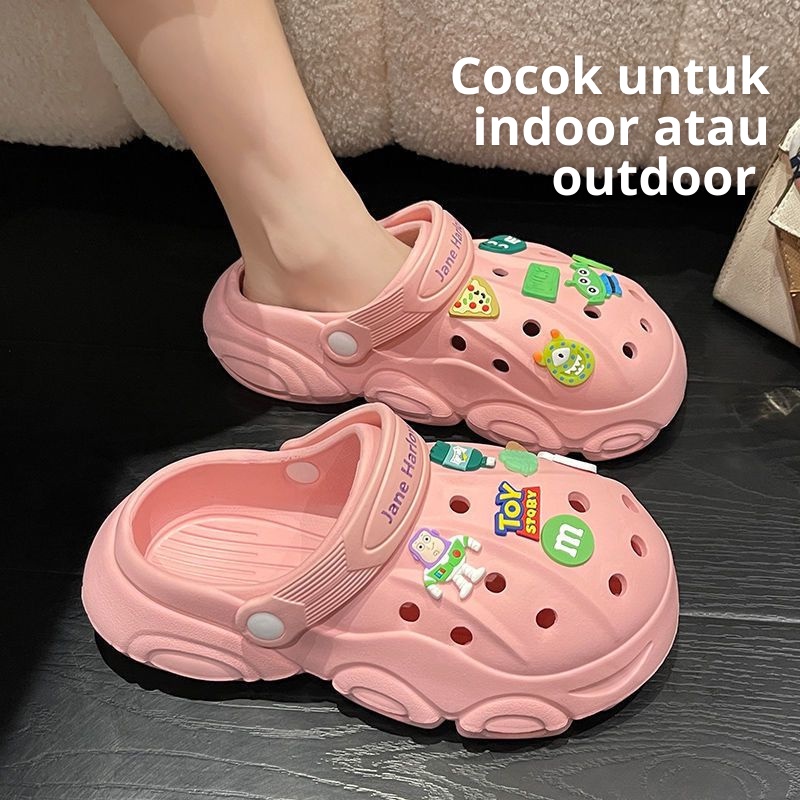 Mainland Sandal Baim Korean Aesthetic Sendal Crocs Wanita Lucu Import Outdoor HSN116