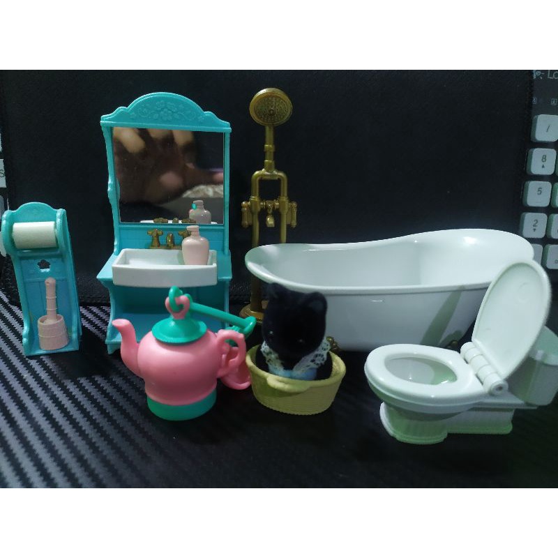 sylvanian bathroom original preloved