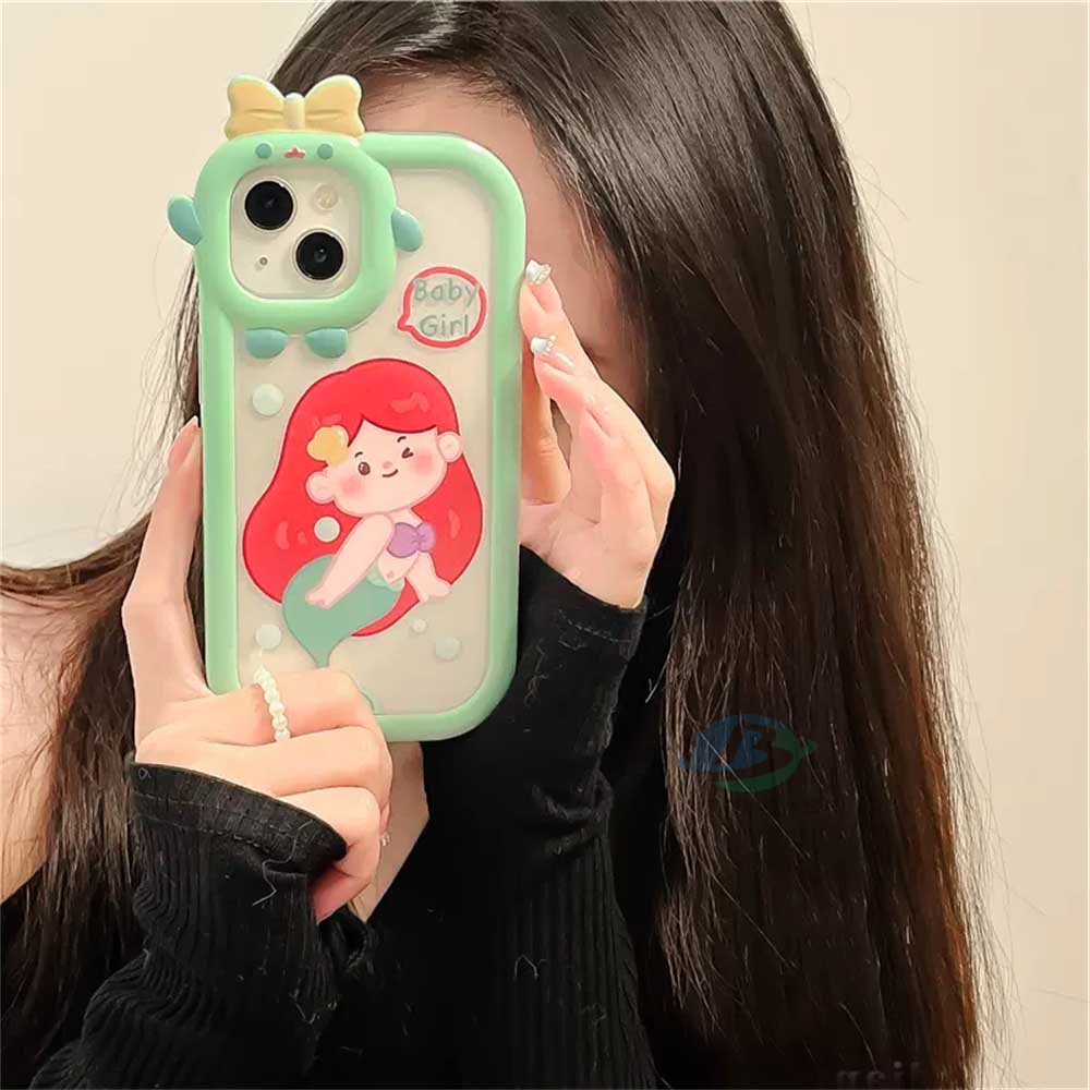 Realme 10 C55 C30 C31 C33 C35 C21Y C25Y RealmeC11 C25 C17 C15 C12 C3 C2 7i 5 5i 6i Kartun Princess Monster Kecil Frame Lensa Phone Case Binteacase