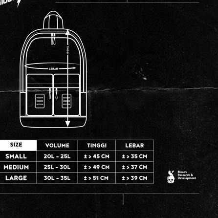 Bloods Bagpack Tas Punggung Healo 04 Black - Hitam