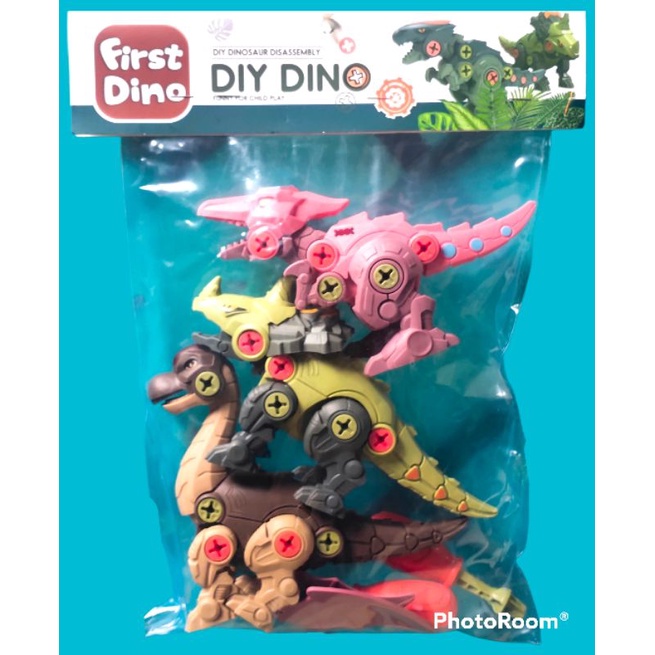 Jual Mainan Dinosaurus Toys DIY Dino Bongkar Pasang Trex Triceratops Brachiosaurus Dino Toy