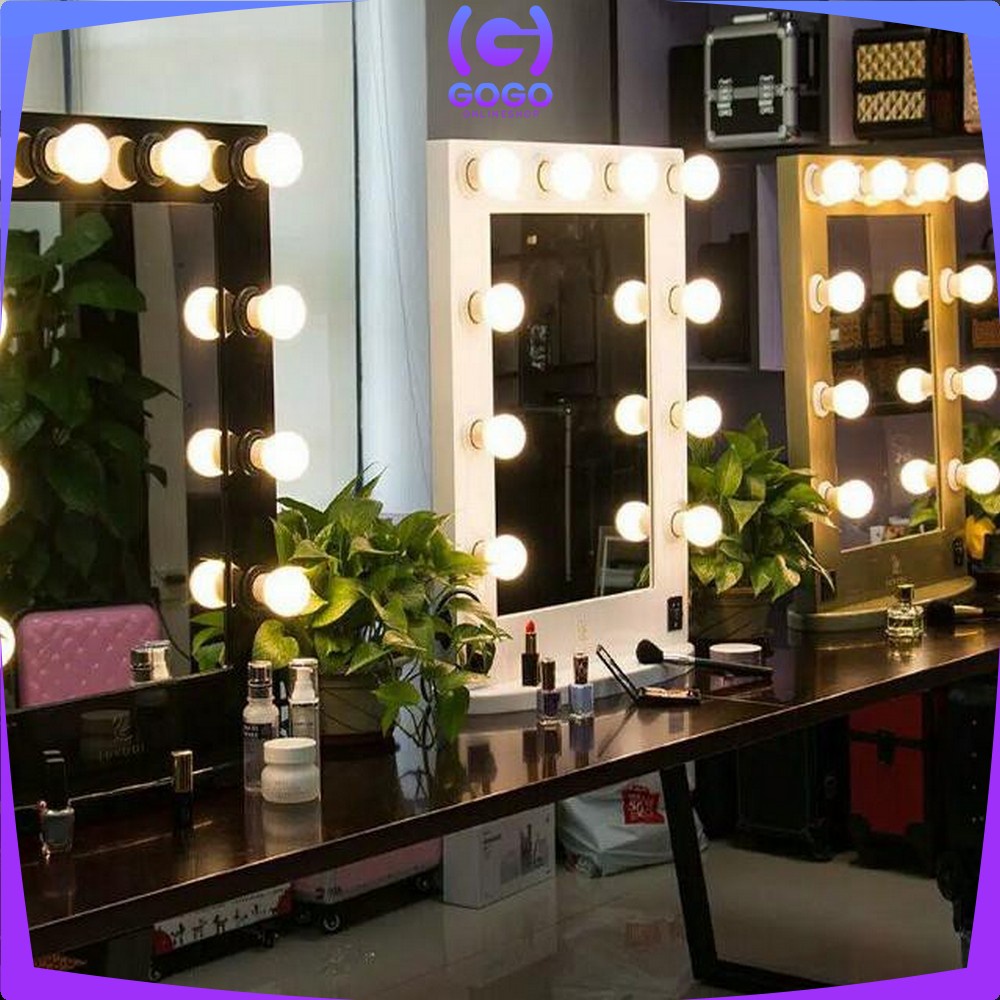 GOGO-K2 Lampu Led Meja Rias Make Up | Lampu Kaca Rias Vanity Mirror Light ( 10 Bohlam )