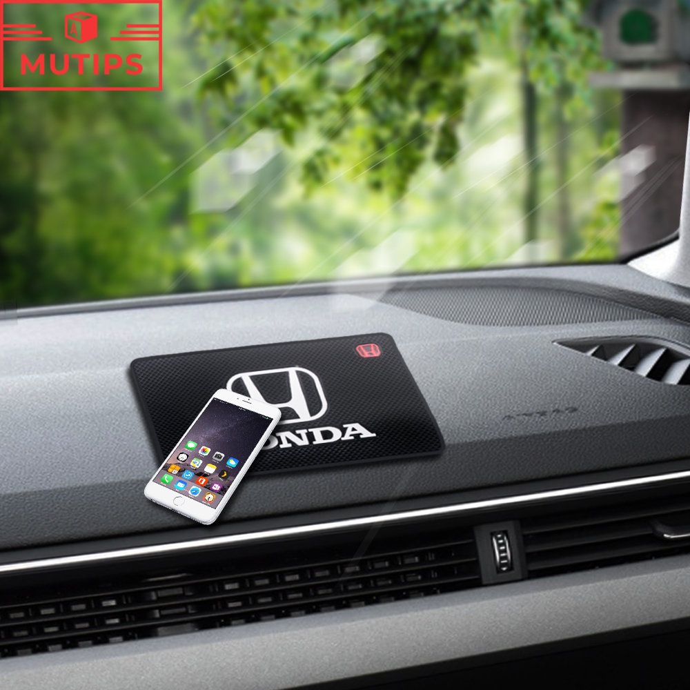 Pad Karet Anti Slip Multifungsi Logo Honda Civic CRV HRV Freed Brio City BRV Accord Jazz Untuk Dashboard Mobil