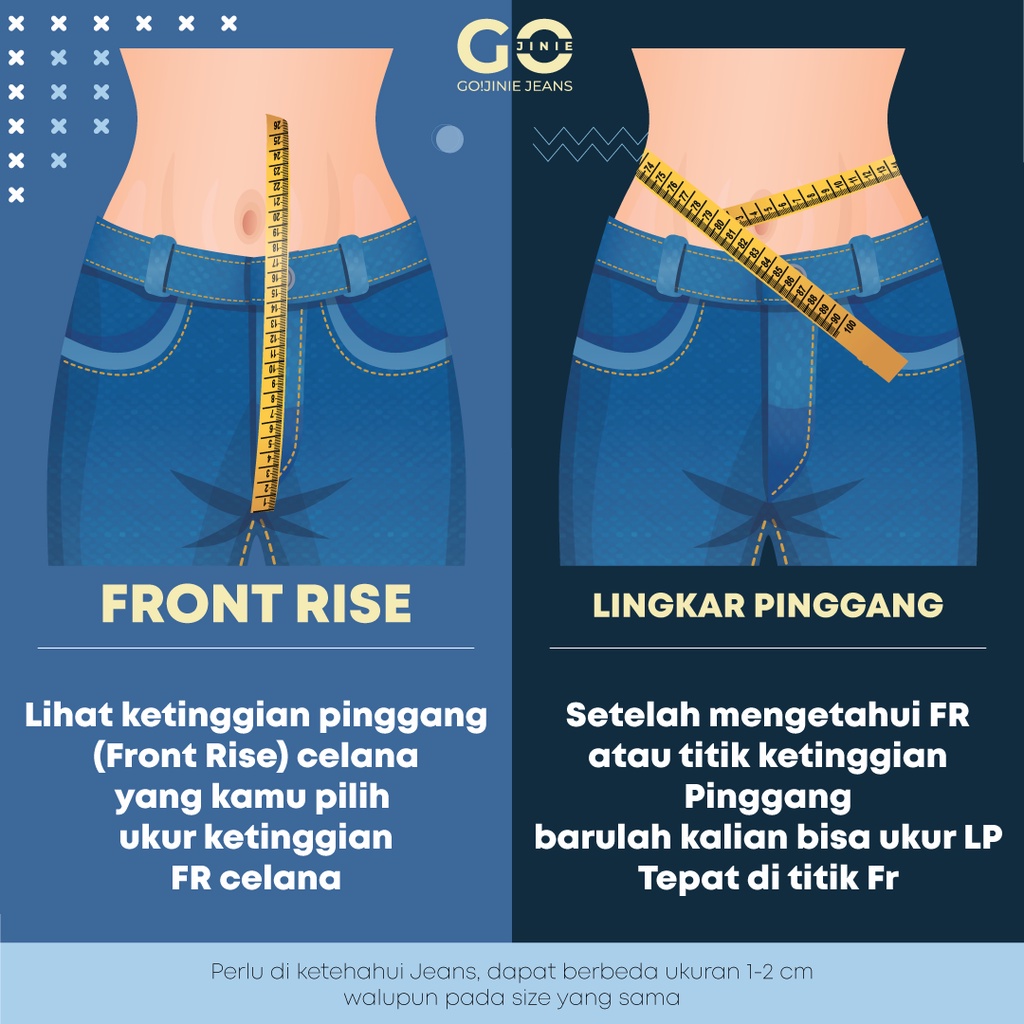 GOJINIEJEANS - Highwaist Tulang Kaki Slit Depan - 4835 - BLACK WIDOW