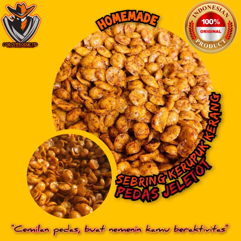 

Seblak Kering/Sebring Kerupuk Kerang Pedas Jeletot - 250 Gram