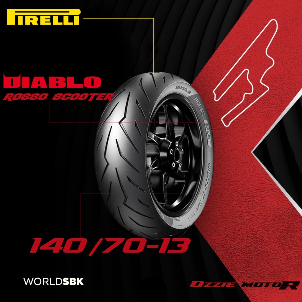 Pirelli Diablo Rosso Scooter BAN MOTOR TERLENGKAP NMAX XMAX FORZA AEROX VESPA RIM 12 13 14 110/70-12 | 120/70-12 | 130/70-12 | 110/70-13 | 120/70-13 | 130/70-13 | 140/70-13 | 120/70-14 | 150/70-14 | 120/70-15