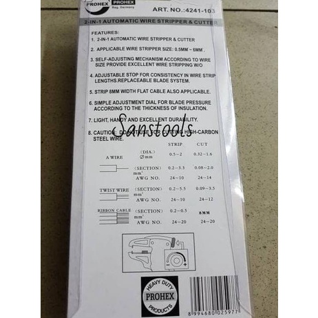 tang kupas kabel Prohex Germany / cable wire stripper pengupas tajam