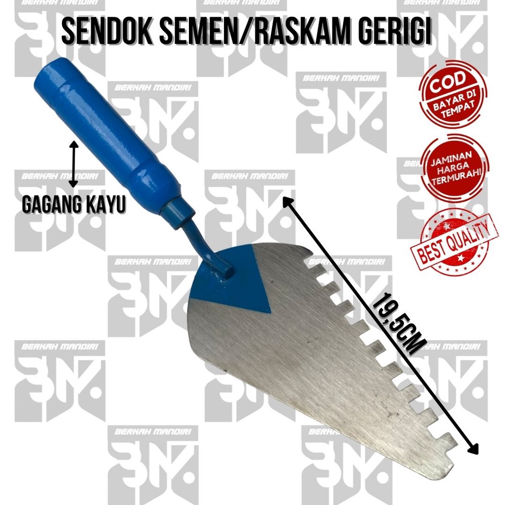 cetok semen/sendok semen/roskam acian gerigi Trowel