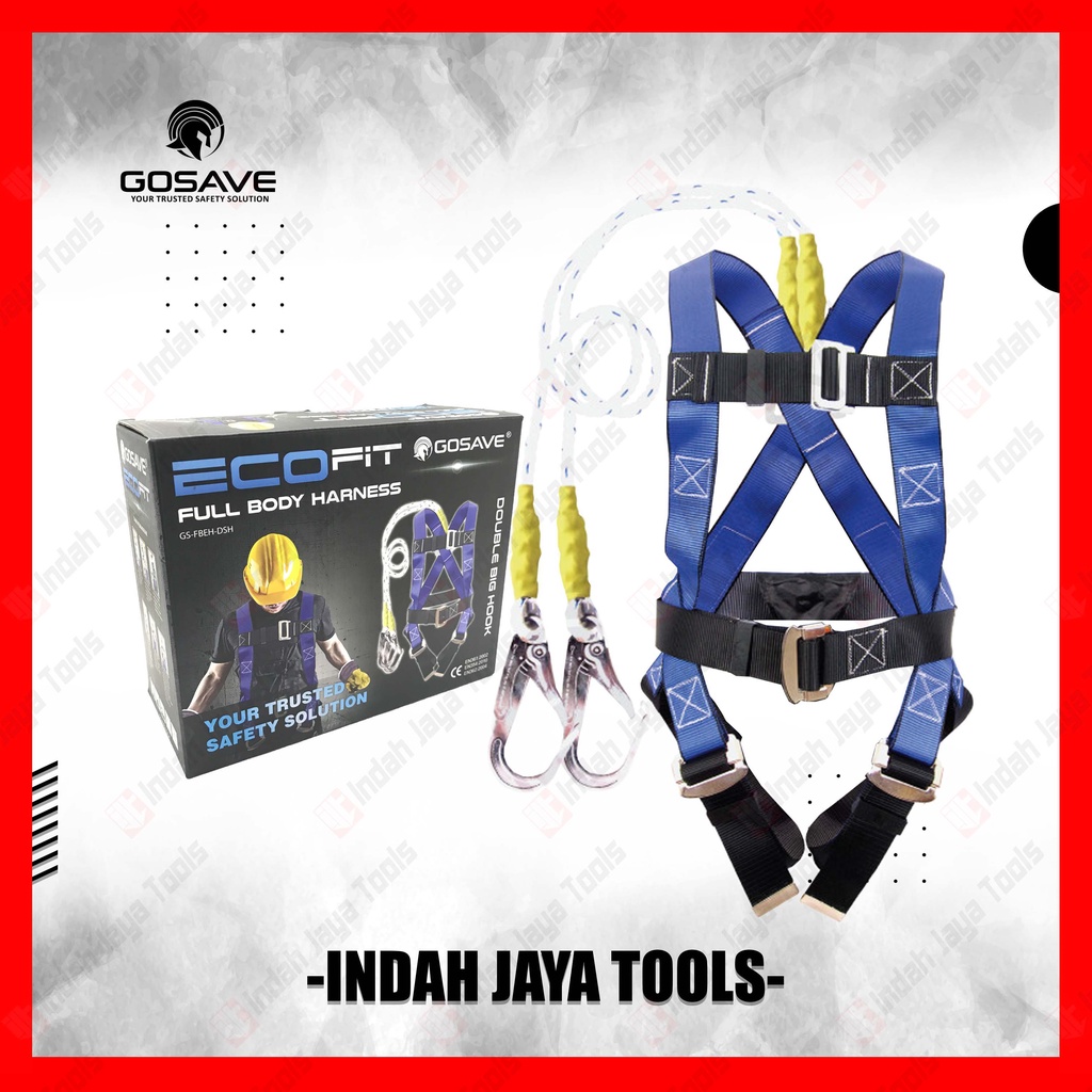 Full Body Harness Single Big Hook GoSave ECOFIT Safety Belt Sabuk Pengaman